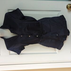 Victorias Secret Romper Sleepwear Navy Silk